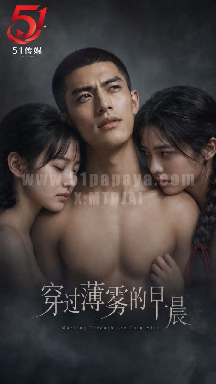 穿过薄雾的早晨