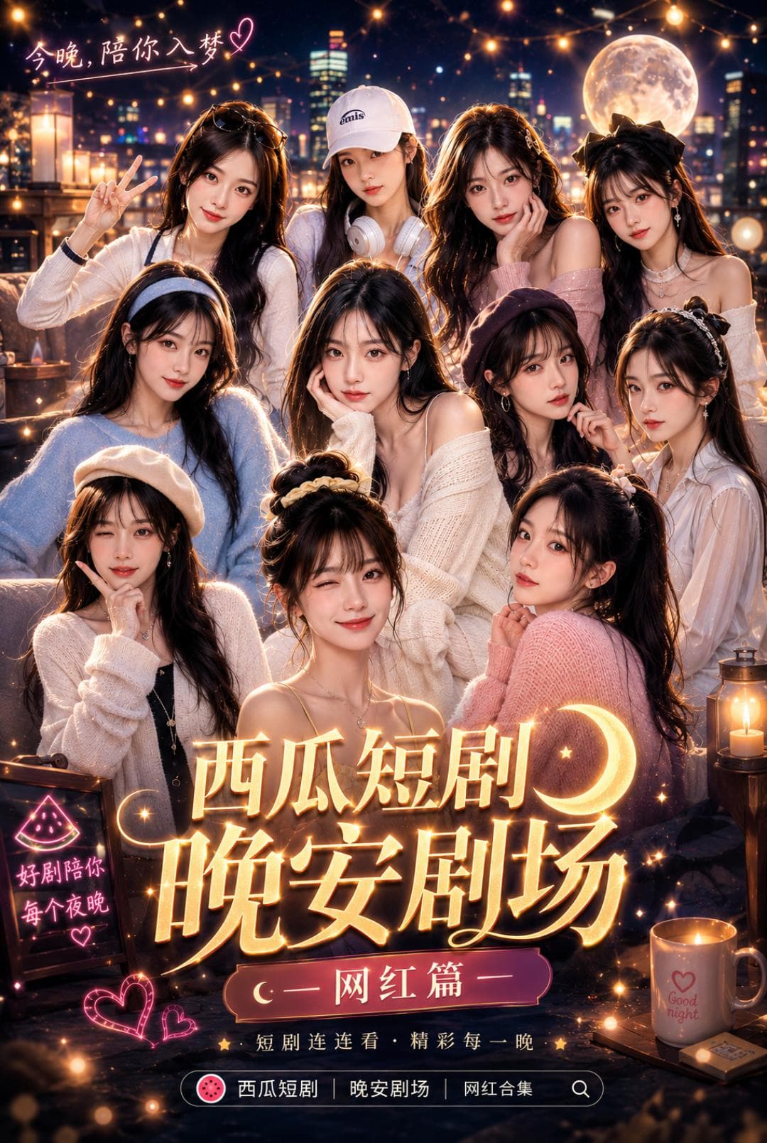 AI网红美颜感音画混剪